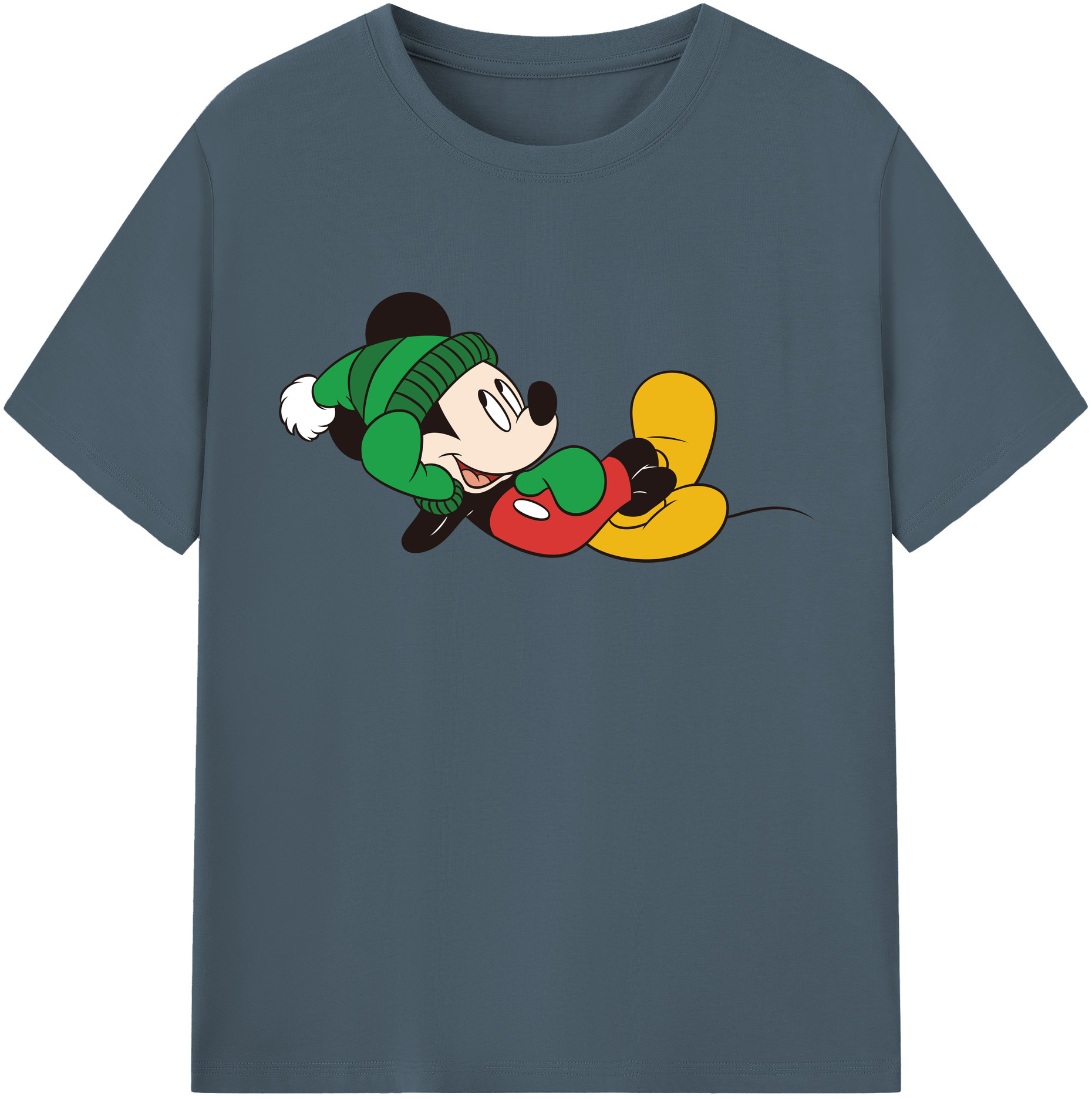（画像用） ミッキーマウス Mickey Mouse 綿100％半袖Tシャツ（フロントプリント）